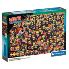 Caja frontal del puzle Naruto Shippuden 1000 piezas con imagen de Naruto Uzumaki y datos técnicos