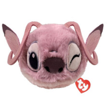 Peluche Angel Ty 8 cm formato redondo frontal con orejas rizadas y etiqueta Ty