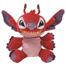Peluche Stitch rojo 15 cm frontal con orejas grandes y detalles morados