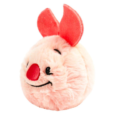 Imagen lateral del peluche Bouncers Piglet de Winnie the Pooh mostrando su forma redonda y textura suave