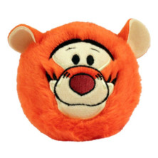 Detalle frontal del peluche Bouncers Tigger de 8 cm con cara bordada y colores naranja y beige