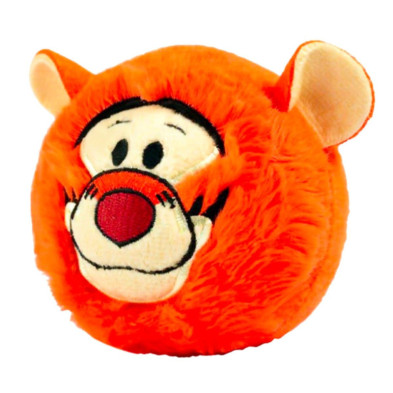 Vista lateral del peluche Bouncers Tigger de 8 cm mostrando orejas beige y detalles bordados