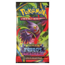 Saco individual de cartas Pokémon Megaevolução Fogos Fantasmagóricos com Gengar e 10 cartas