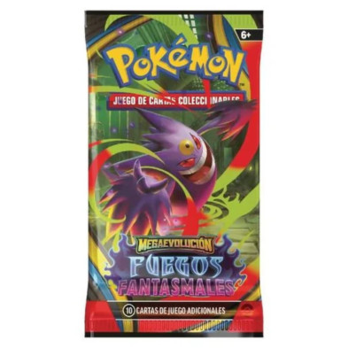 Saco individual de cartas Pokémon Megaevolução Fogos Fantasmagóricos com Gengar e 10 cartas