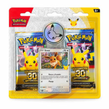 Blíster frontal de JCC Pokémon com dois sobres visíveis