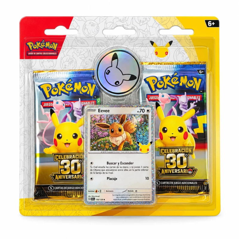 Blíster frontal de JCC Pokémon com dois sobres visíveis