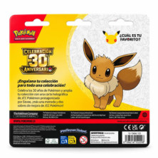 Carta de Eevee e moeda holográfica
